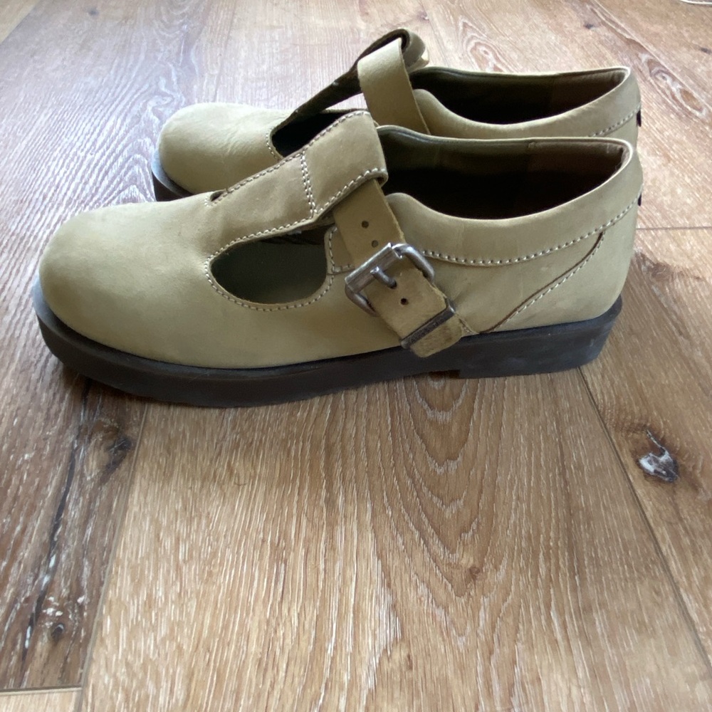 Acne studios Tan Mary Jane Shoes with Buckle